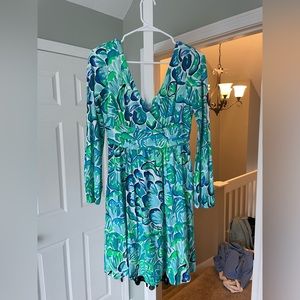 Lily Pulitzer Dress in Green, Blue and White